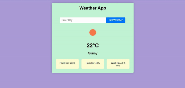 Open API Wheather Application preview